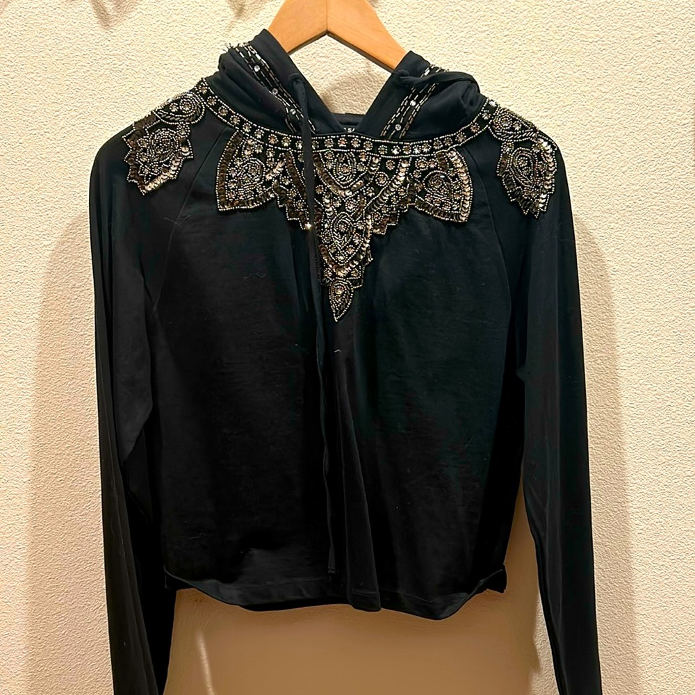 Black sequin sweatshirt